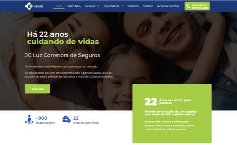 Portfólio de criação de sites para corretoras de seguros em Niterói.